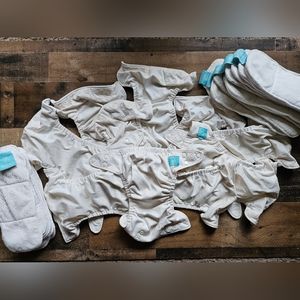 WHITE Lot of OS Charlie Banana Cloth Diapers